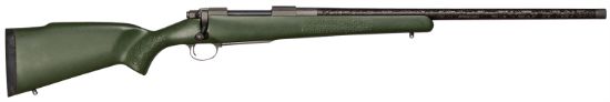 Picture of Nosler 47048 M48 Mountain Carbon 6Mm Creedmoor 4+1 24" Carbon Fiber Wrapped Barrel, Tungsten Gray Cerakote Metal Finish, Granite Green Mountain Hunter Stock 