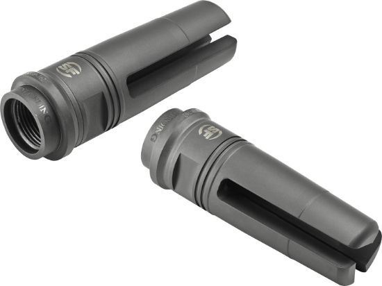 Picture of Surefire Sf3p762mg1228 Socom 3-Prong Flash Hider Black Dlc Stainless Steel With 1/2"-28 Tpi Threads & 2.60" Oal For 7.62X51mm Nato Ar-10 