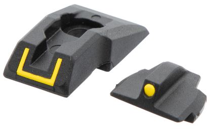 Picture of Ruger 90649 Security 9 Sight Set Black/Yellow Fits Ruger Security 9 Dovetail Mount 