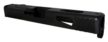 Picture of Rival Arms Ra10g105a Precision Slide A1 Qpq Black 17-4 Stainless Steel With Front/Rear Serrations & Doctor Optic Cut For Glock 17 Gen3 