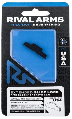 Picture of Rival Arms Ra80g001a Slide Lock Extended Compatible W/Glock Gen3-4 Stainless Steel 