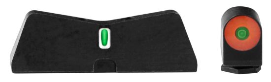 Picture of Xs Sights Gl0010s5n Dxt2 Big Dot Night Sights Fits Glock Black | Green Tritium Orange Outline Front Sight Green Tritium White Outline Bar Rear Sight 