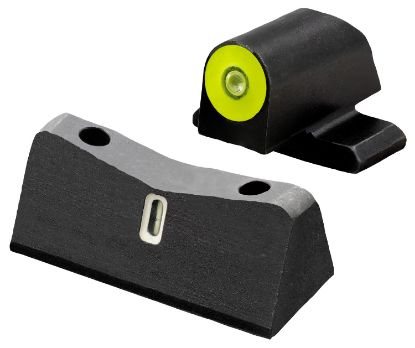Picture of Xs Sights Si0013s5y Dxt2 Big Dot Night Sights- Sig Sauer- Springfield Armory Black | Green Tritium Yellow Outline Front Sight Green Tritium White Outline Bar Rear Sight 