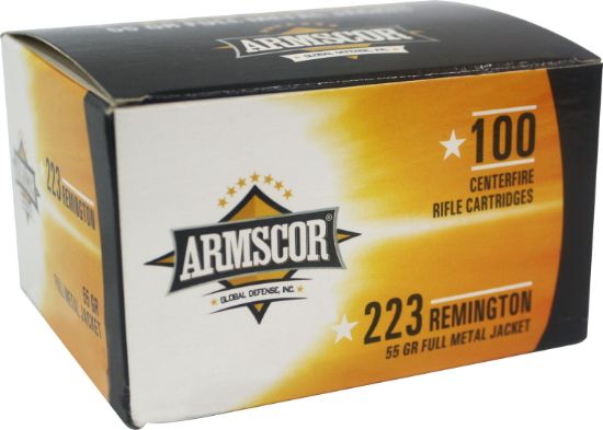 Picture of Armscor 50447 Precision Value Pack 223 Rem 55 Gr Full Metal Jacket 100 Per Box/ 12 Case 