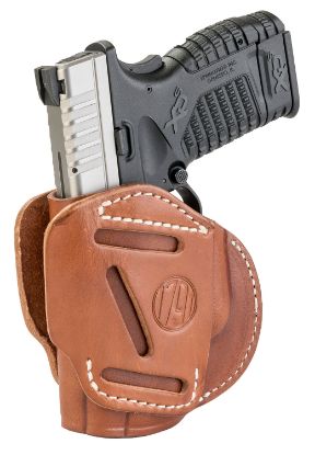 Picture of 1791 Gunleather 3Wh4cbra 3-Way Iwb/Owb Size 04 Classic Brown Leather Belt Loop Fits Walther Pps Fits Taurus G2c Fits Springfield Xd/Xds Ambidextrous Hand 
