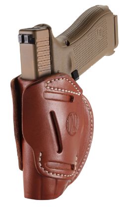 Picture of 1791 Gunleather 3Wh5cbra 3-Way Iwb/Owb Size 05 Classic Brown Leather Belt Loop Compatible W/ Glock 17 Compatible W/ Springfield Xd Compatible W/ S&W M&P Compatible W/ Hk Vp9 Ambidextrous Hand 