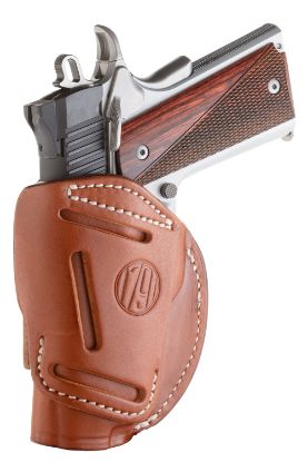 Picture of 1791 Gunleather 4Wh1cbrr 4-Way Iwb/Owb 01 Classic Brown Leather Belt Clip Fits 3-4" Barrel 1911 
