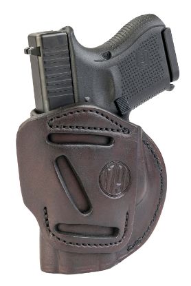 Picture of 1791 Gunleather 4Wh3sbrr 4-Way Iwb/Owb Size 03 Signature Brown Leather Belt Clip Compatible W/Glock 26/Ruger Lc9/S&W M&P Shield/2.0 9/40 Right Hand 