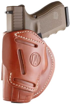 Picture of 1791 Gunleather 4Wh5cbrr 4-Way Iwb/Owb 05 Classic Brown Leather Belt Clip Fits S&W M&P/Springfield Xd/Glock 17/Hk Vp9 