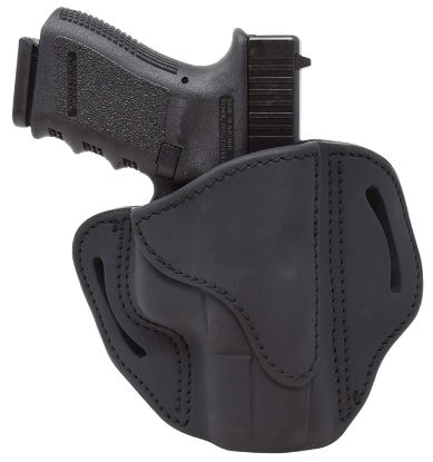 Picture of 1791 Gunleather Bh21sblr Bh2.1 Owb Size 2.1 Stealth Black Leather Belt Slide Compatible W/Glock 17/S&W M&P Shield/Springfield Xd Right Hand 