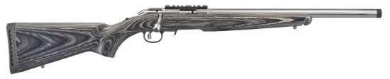 Picture of Ruger 8367 American Rimfire Target Full Size 22 Lr 10+1 18" Satin Stainless Threaded Bull Barrel, Satin Stainless Scope Rail Receiver, Black Laminate Fixed Stock, Right Hand 