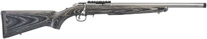 Picture of Ruger 8369 American Rimfire Target Full Size 17 Hmr 9+1 18" Satin Stainless Threaded Bull Barrel, Satin Stainless Scope Rail Receiver, Black Laminate Fixed Stock, Right Hand 