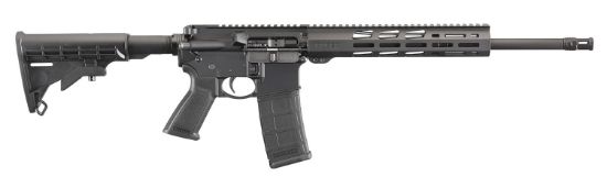 Picture of Ruger 8529 Ar-556 5.56X45mm 30+1 16.10" Threaded Heavy Barrel, Hard Coat Anodized Finish, 11" Free-Float Handguard, Black Synthetic 6 Position Stock, Polymer Grip, Magpul Pmag 