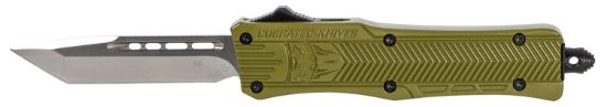 Picture of Cobratec Knives Sodctk1stns Ctk-1 Small 2.75" Otf Tanto Plain D2 Steel Blade/Od Green Aluminum Handle Features Glass Breaker Includes Pocket Clip 