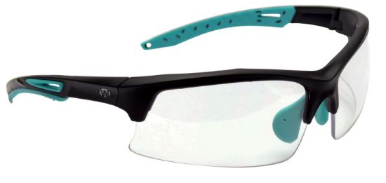Picture of Walker's Gwptlsglclr Sport Glasses Adult Clear Lens Polycarbonate Black With Teal Accents Frame 