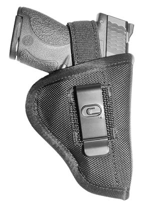 Picture of Crossfire Shooting Gear Crftusa1c3 The Undercover Iwb/Owb Size 03 Black Ballistic Nylon Belt Clip Fits Compact 3-3.50" Barrel Ambidextrous 