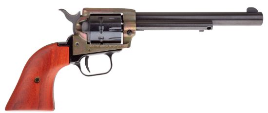 Picture of Heritage Mfg Rr22999ch6 Rough Rider 22 Lr 9 Shot, 6.50" Black Steel Barrel, Simulated Case Hardened Zinc Alloy Frame, Black Cylinder, Cocobolo Grip, Hammer/Thumb Safety, Exposed Hammer 