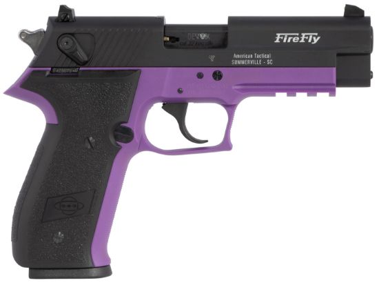 Picture of Gsg Gerg2210ffl Firefly 22 Lr 10+1 4" Black Serrated Slide, Purple Zinc Alloy W/Accessory Rail Frame, Black Polymer Grip 