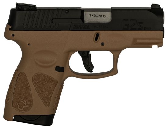 Picture of Taurus 1G2s931t G2s 9Mm Luger 7+1 3.26" Stainless Steel Barrel, Matte Black Serrated Steel Slide, Tan Polymer Frame W/Picatinny Rail, Tan Polymer Grip ,Right Hand 