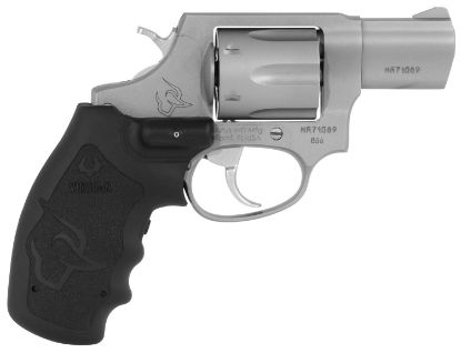 Picture of Taurus 2-856029Vl 856 38 Special +P Caliber With 2" Barrel, 6Rd Capacity Cylinder, Overall Matte Finish Stainless Steel & Finger Grooved Black Rubber Grip Includes Viridian Laser 