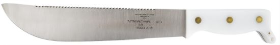 Picture of Case 12019 Astronaut M-1 Commemorative 11.75" Fixed Machete Plain/Saw As-Ground High Carbon Steel Blade/Smooth White Synthetic Handle 