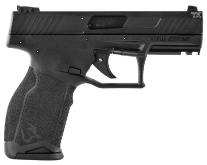 Picture of Taurus 1Tx22241 Tx22 22 Lr 16+1 4.10" Matte Black Steel Threaded Barrel, Black Hard Coat Anodized Serrated Slide, Black Polymer Frame W/Picatinny Rail, Black Ergonomic Polymer Grips 