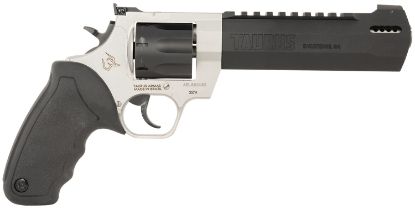 Picture of Taurus 2357065Rh Raging Hunter 357 Mag 7Rd 6.75" Matte Black Oxide Cylinder & Barrel Matte Stainless Steel Frame Black Rubber With Integrated Red Cushion Insert Grip 