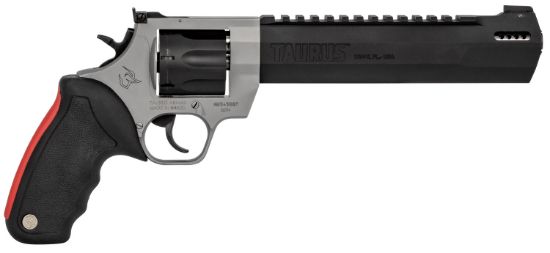 Picture of Taurus 2357085Rh Raging Hunter 357 Mag 7Rd 8.38" Matte Black Oxide Cylinder & Barrel Matte Stainless Steel Frame Black Rubber With Integrated Red Cushion Insert Grip 