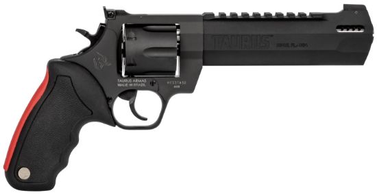 Picture of Taurus 2440061Rh Raging Hunter 44 Rem Mag 6Rd 6.75" Matte Black Oxide Steel Black Rubber With Integrated Red Cushion Insert Grip 