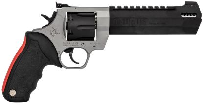 Picture of Taurus 2440065Rh Raging Hunter 44 Rem Mag 6Rd 6.75" Matte Black Oxide Cylinder & Barrel Matte Stainless Steel Frame Black Rubber With Integrated Red Cushion Insert Grip 