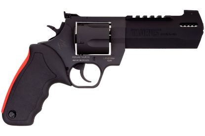 Picture of Taurus 2454051Rh Raging Hunter 454 Casull 5Rd 5.12" Matte Black Oxide Steel Black Rubber With Integrated Red Cushion Insert Grip 