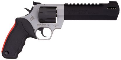 Picture of Taurus 2454065Rh Raging Hunter 454 Casull 5Rd 6.75" Matte Black Oxide Cylinder & Barrel Matte Stainless Steel Frame Black Rubber With Integrated Red Cushion Insert Grip 