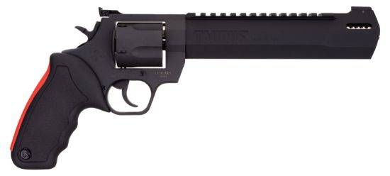 Picture of Taurus 2454081Rh Raging Hunter 454 Casull 5Rd 8.37" Matte Black Oxide Steel Black Rubber With Integrated Red Cushion Insert Grip 