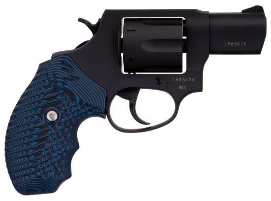 Picture of Taurus 2856021Mvz16 856 38 Special +P Caliber With 2" Barrel, 6Rd Capacity Cylinder, Overall Matte Black Finish Carbon Steel & Blue Vz Cyclone Grip 