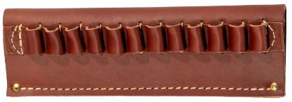 Picture of Hunter Company 0545 Cartridge Belt Slide Chestnut Tan Leather 45 Cal Capacity 12Rd Pistol Belt Mount 2" Belt 