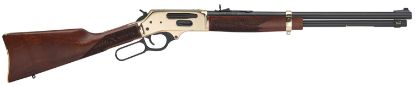 Picture of Henry H0243030 Side Gate Lever Action 30-30 Win Caliber With 5+1 Capacity, 20" Blued Barrel, Polished Brass Metal Finish & American Walnut Stock, Right Hand (Full Size) 