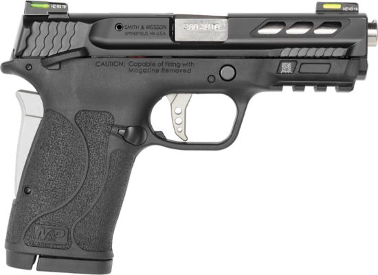 Picture of Smith & Wesson 12718 Performance Center M&P Shield Ez M2.0 380 Acp 3.80" 8+1 Matte Black Black Armornite Stainless Steel Slide Black Polymer Grip Silver Colored Accents 