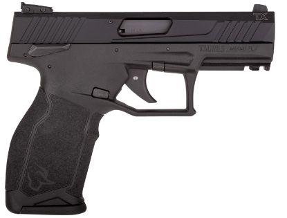 Picture of Taurus 1Tx2234110 Tx22 Full Size 22 Lr 10+1, 4.16" Matte Black Steel Barrel, Black Hard Coat Anodized Serrated Slide, Black Polymer Frame W/Picatinny Rail 