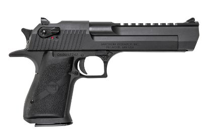 Picture of Magnum Research De429 Desert Eagle Mark Xix 429 De 7+1, 6" Black Steel Barrel, Matte Black Serrated Carbon Steel Slide & Frame W/Beavertail, Black Rubber Grip, Manual Thumb Safety, Right Hand 