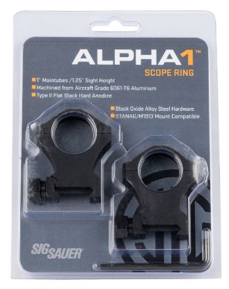 Picture of Sig Sauer Electro-Optics Soa10022 Alpha 1 Matte Black 1" Extra High 0 Moa 