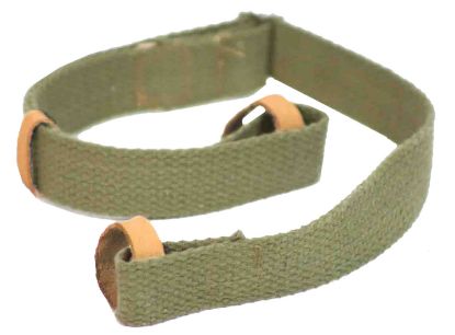 Picture of Crickett Ksa803 Dog Collar Green Canvas W/Leather Trim, Adjustable Design For Mini Mosin Rifle 