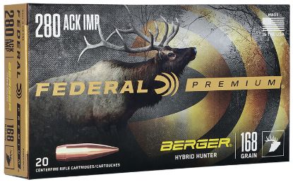 Picture of Federal P280aibch1 Premium 280 Ackley Improved 168 Gr Berger Hybrid Hunter 20 Per Box/ 10 Case 