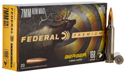 Picture of Federal Pr7bch1 Premium 7Mm Rem Mag 168 Gr Berger Hybrid Hunter 20 Per Box/ 10 Case 