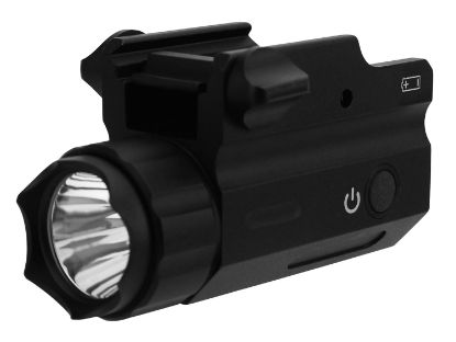 Picture of Tacfire Flp360c 360 Lumen Pistol Flashlight (Compact-Sized) Black White Cree Led 