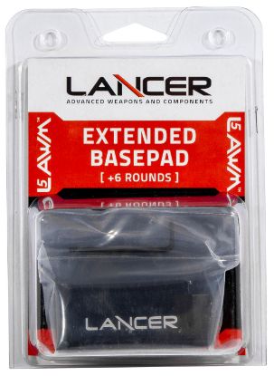 Picture of Lancer Extbp06blk L5awm Magazine Base Pad Extended 6Rd Compatible W/ Lancer L5 Advance Warfighter Magazine Black Aluminum 