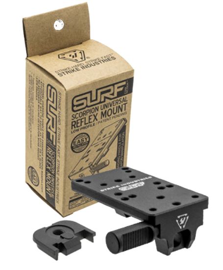 Picture of Strike Industries Gsurf Scorpion Universal Mount Low Profile, Black Anodized Aluminum, Compatible W/Glock Gen1-5, Except 42/43/43X/48, Dovetail Mount 