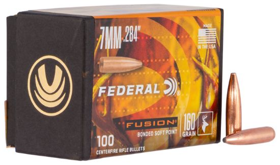 Picture of Federal Fb284f3 Fusion Component 7Mm .284 160 Gr Fusion Soft Point 100 Per Box/ 4 Case 