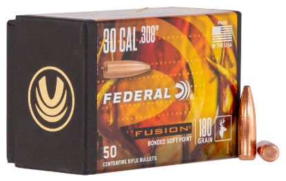 Picture of Federal Fb308f4 Fusion Component 30 Cal .308 180 Gr Fusion Soft Point 50 Per Box/ 4 Case 