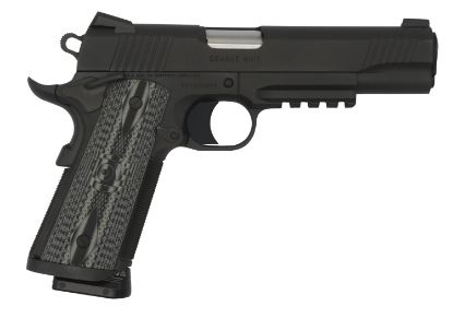 Picture of Colt Mfg O1080rgccu Ccu Rail Government 45 Acp 8+1 5" Stainless National Match Barrel, Matte Black Dlc Serrated Stainless Steel Slide & Frame W/Picatinny Rail Black Scalloped G10 Grip, Ambidextrous 