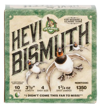 Picture of Hevi-Shot Hs15504 Hevi-Bismuth 10 Gauge 3.50" 1 3/4 Oz Bismuth 4 Shot 25 Per Box/ 10 Case 